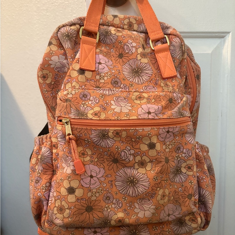 Wild Fable Orange Floral Backpack